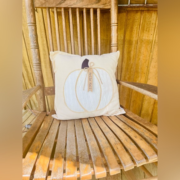 Hello Fall Pumpkin Pillow - Picture 8 of 13